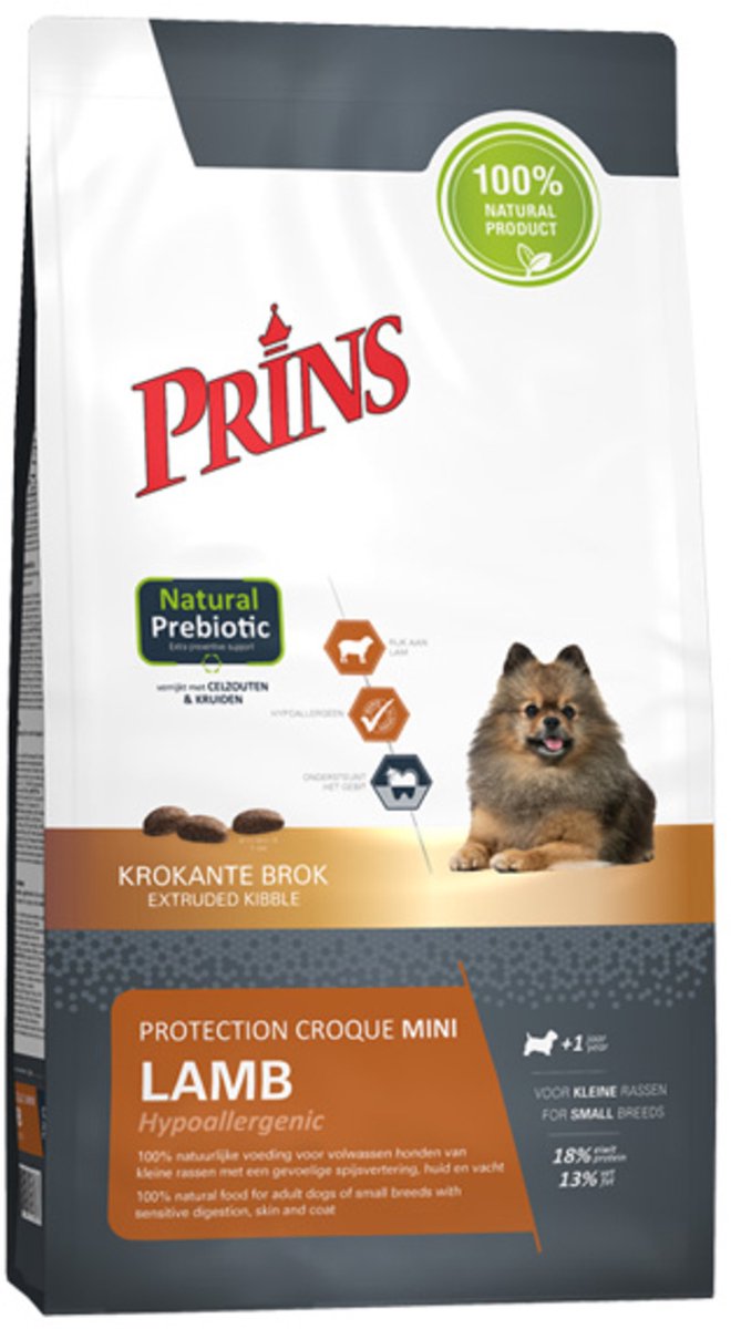 Prins Protection Croque Mini Hypoallergenic met lam hondenvoer 2 kg