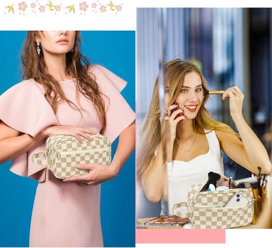 Inovra ® Trousse de toilette et trousse de maquillage spacieuse et élégante pour femme et homme