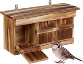 nestkast mussen - kleine vogels - opening: 3x2 cm - hangend - weerbestendig - hout -