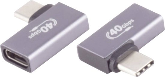 Adaptateur USB-C, 4.0, angle 90° gauche/droite, Pro Adapter, coudé 10080135 BKL Electronic 1 pièce(s)