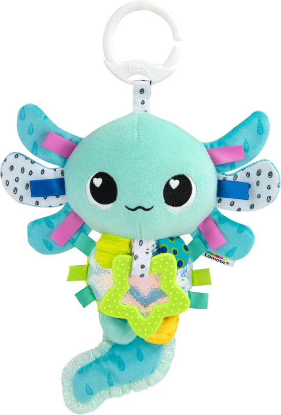 Foto: Lamaze alise de axolotl grijp en bijtspeelgoed educatief babyspeelgoed knuffel spelen en ontdekken