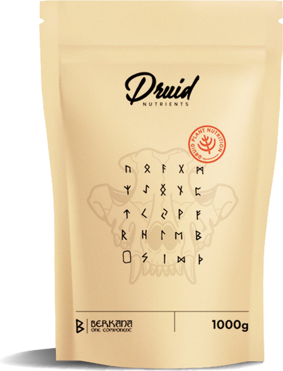 Druid Nutrients Berkana Plantenvoeding Bevordert de Plantengroei Hydrocultuur voor Alle type Planten 100g per 100L 1kg