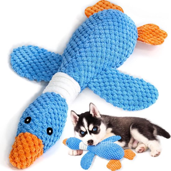 Foto: Hondenspeelgoed speelgoed voor honden upgraded goose onverwoestbaar agressieve kauwers klein middelgroot groot ras crinkle piepende pluche puppy kauwspeeltjes tandjes krijgen duck toys