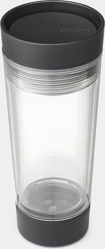 Brabantia Make & Take waterfles - met Zeef - 0,5 l - Dark Grey
