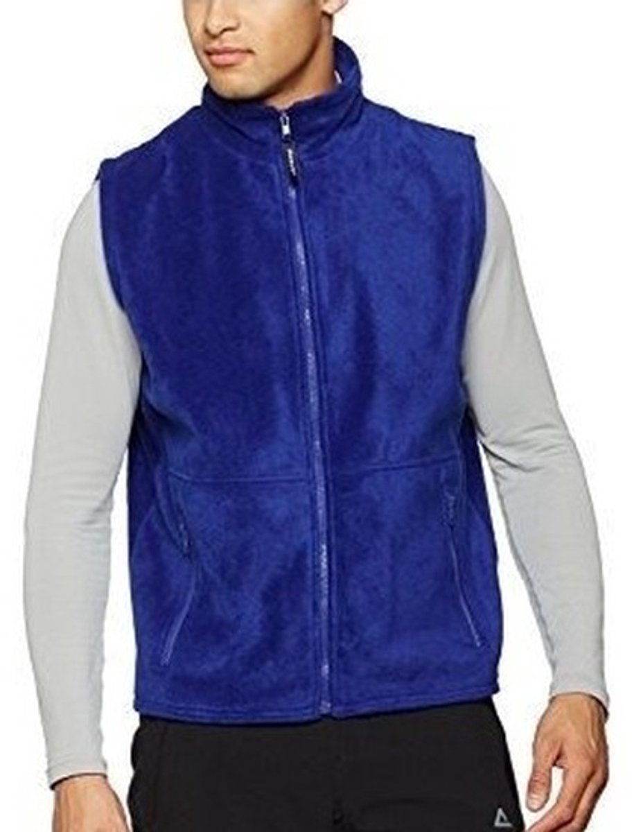Fleece bodywarmer kobalt blauw voor volwassenen - Unisex bodywarmer dames/heren M