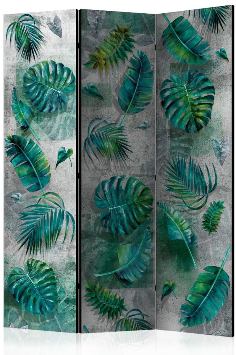 Vouwscherm / Kamerscherm - Moderne jungle 135x172cm, gemonteerd geleverd, dubbelzijdig geprint