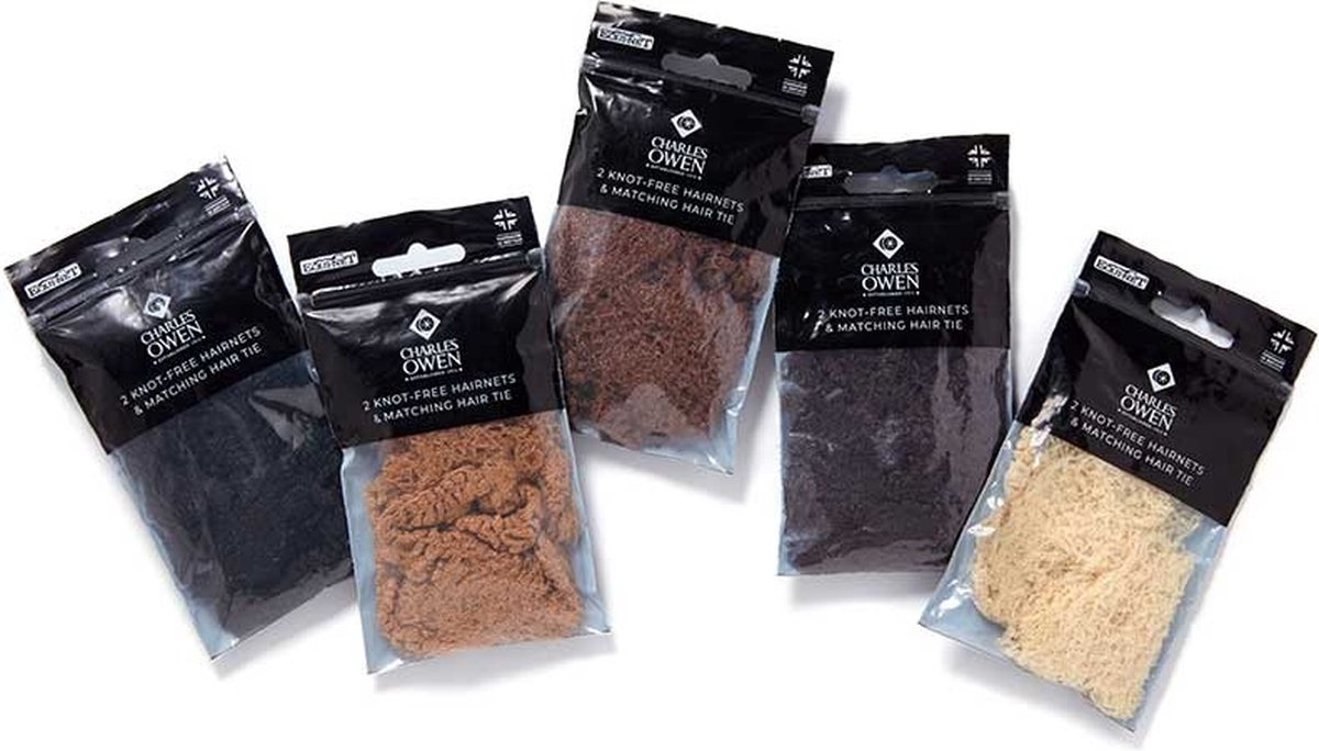 Charles Owen Hairnets Pack Of 2 One size Zwart