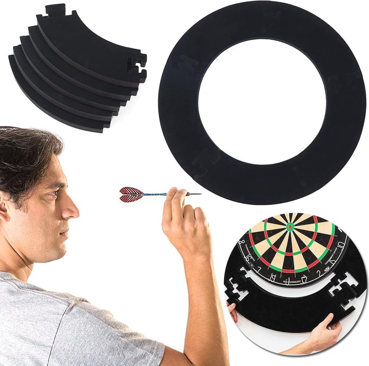 Dartboard Wandbeschermer voor Universele Dartborden - EVA Jigsaw Design zonder Bevestigingen