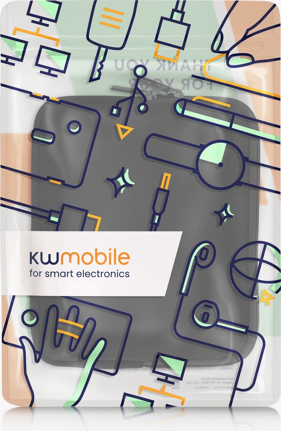 kwmobile E-Reader beschermhoes - beschermhoes 17,5 x 14,7 cm voor E-Reader in neopreen - zwart van kwmobile — afbeelding 4