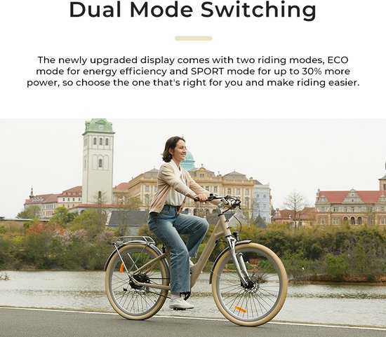 Vélo électrique ADO Air28 Pro - Jaune - Moteur Bafang 250W, Courroie, 100km Autonomie