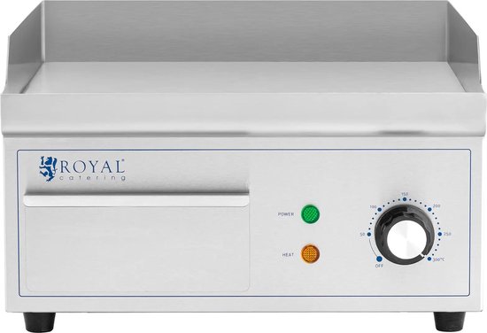 Elektrische grillplaat - 350 x 380 mm - Flat - 2,000 W - Royal Catering — afbeelding 3