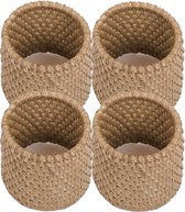 Servetringen Rotan - SET/8 - 4,5x5 cm, donkerbruin