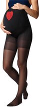 Be Mammy Dames Panty - Zwangerschapspanty - 40 DEN - Medium gloss - Polyamide - BE-GI-1121 - Zwart - XL