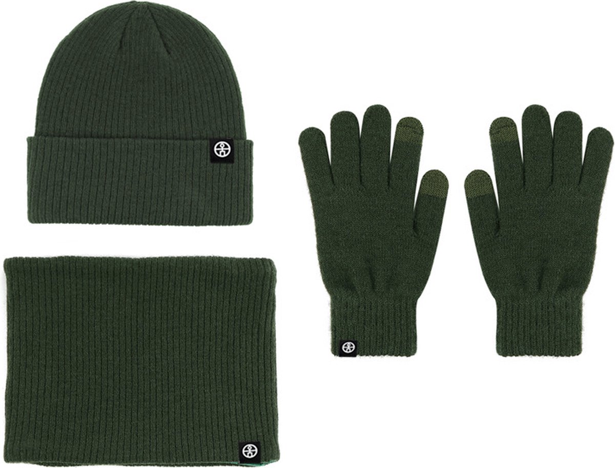 MAZELIKEHOOD Set sjaal muts handschoenen dames winter warm bobble hoed