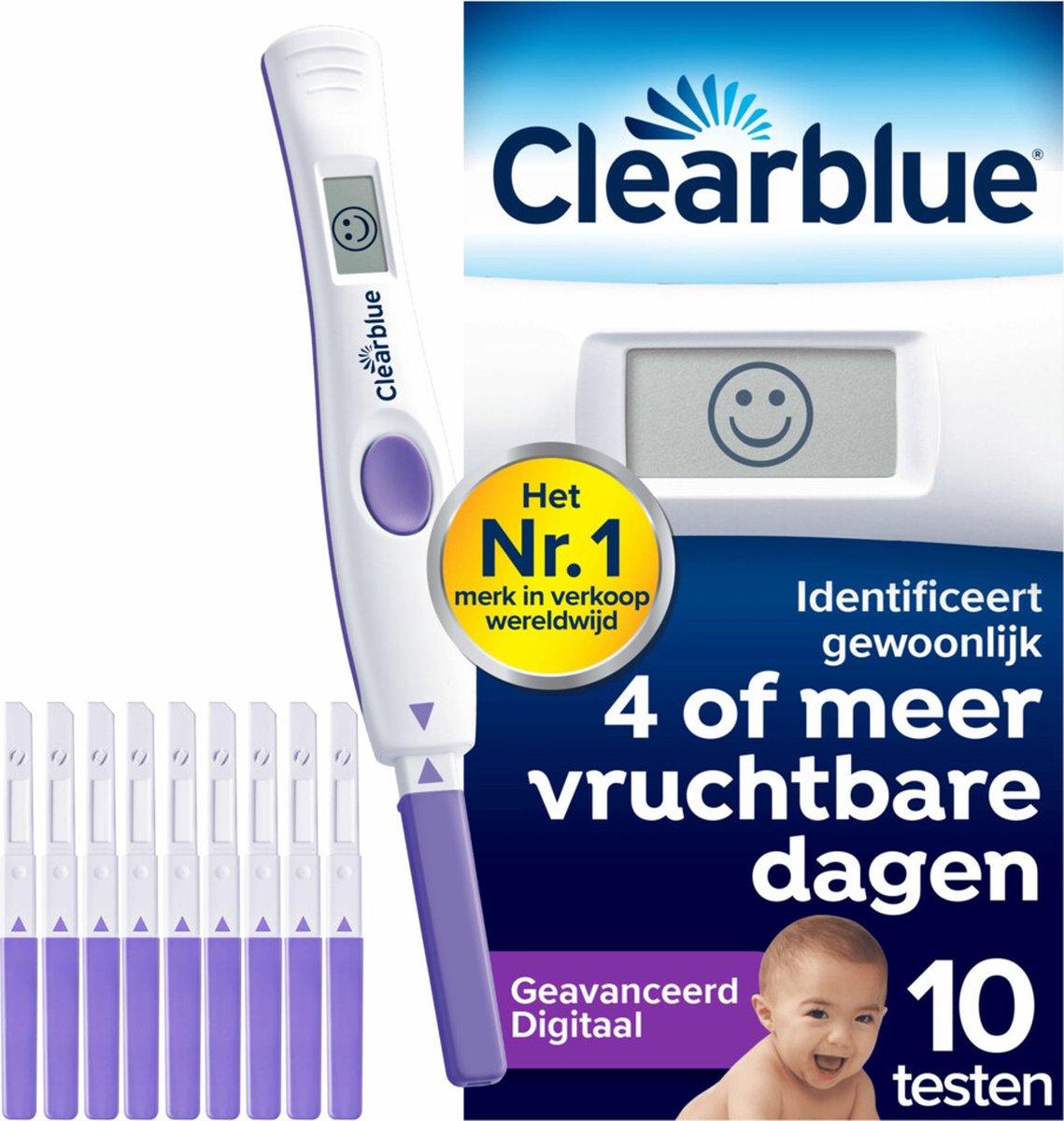Goedkoopste 3x Clearblue Ovulatietest Digitaal Geavanceerd 10 stuks