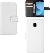 Geschikt voor Samsung Galaxy J5 2017 Telefoonhoesje Wit met Opbergvakjes