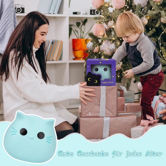 Tirelire Adultes - Tirelire Chat en Plastique Cadeau d'anniversaire - Filles Garçons