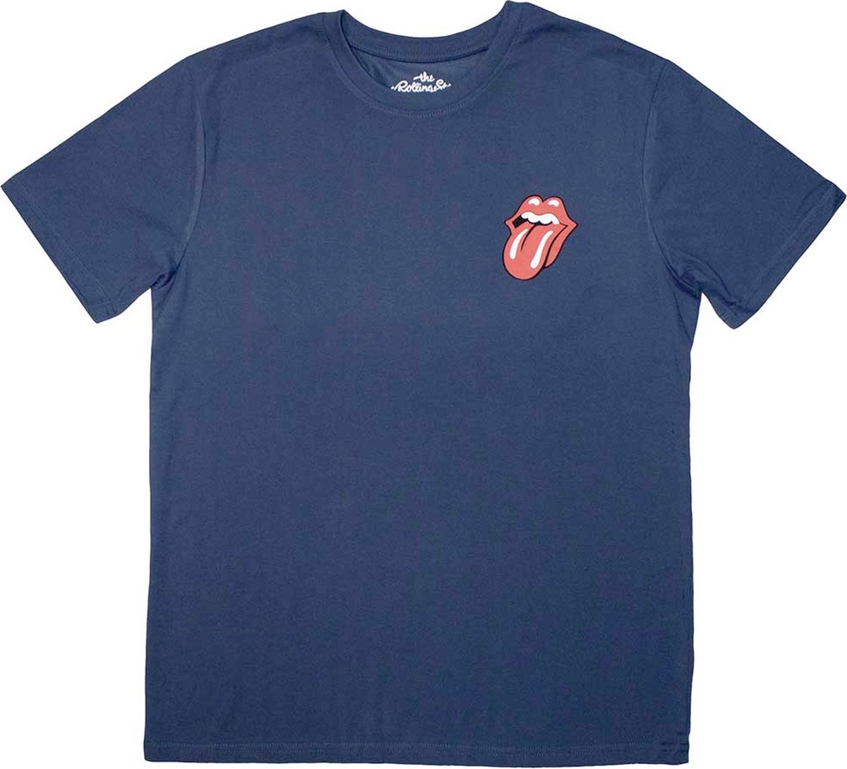 The Rolling Stones - Mini Classic Tongue Heren T-shirt - L - Blauw