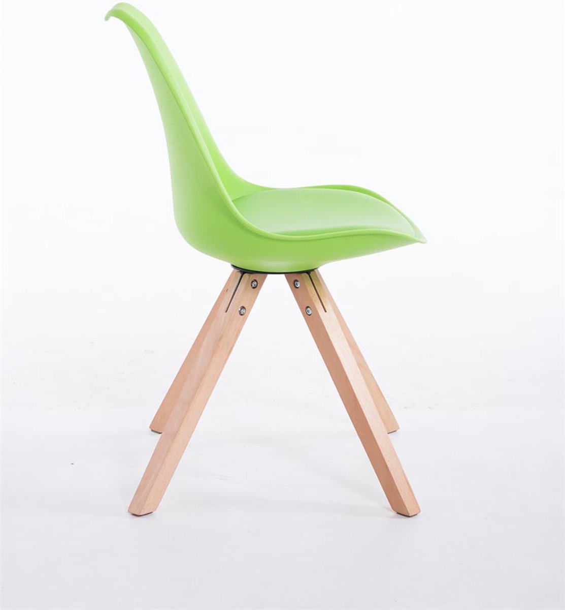 CLP Toulouse Eetkamerstoel - Rond frame - Kunststof groen natura