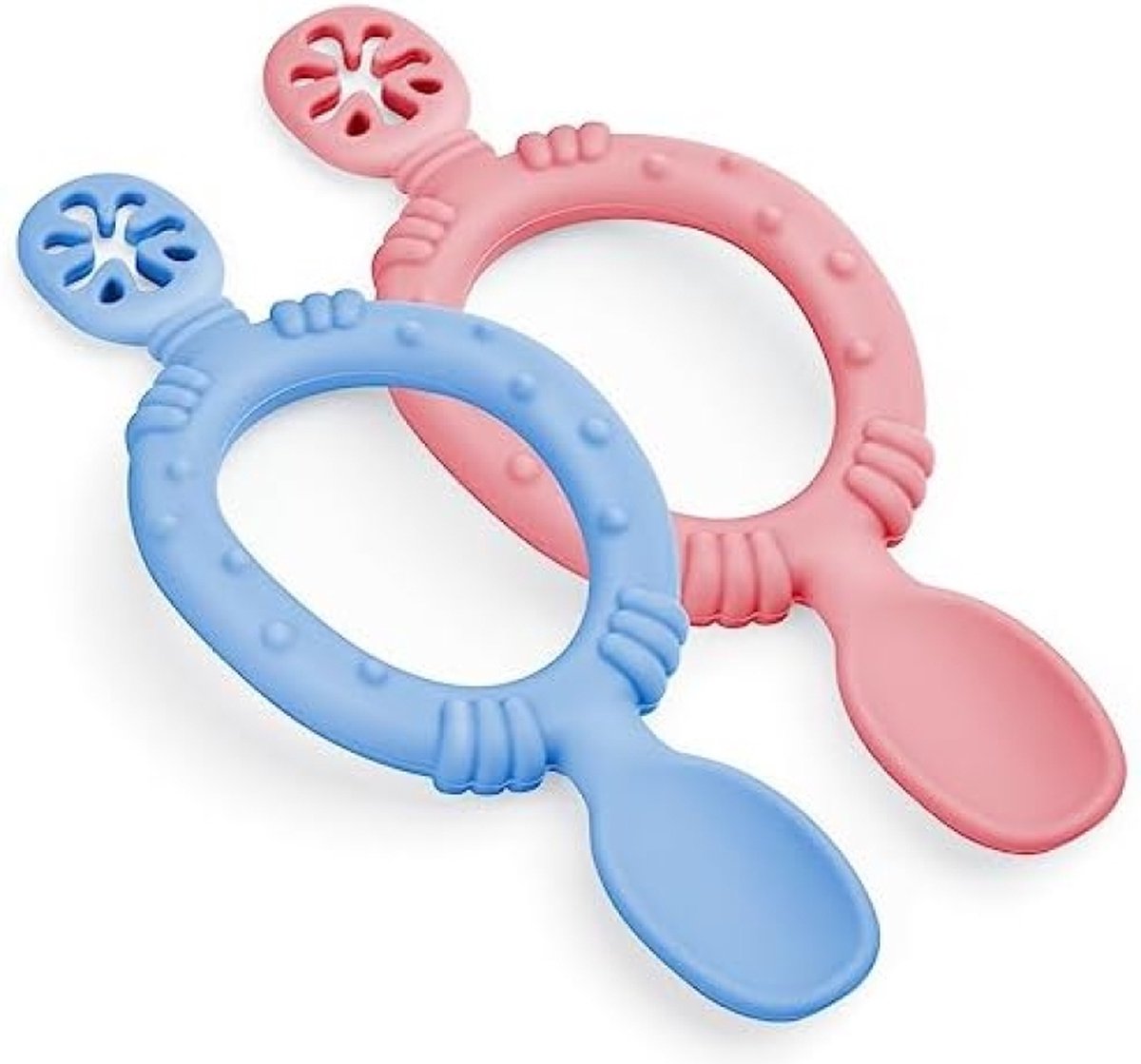 Goedkoopste Siliconen Babyvork en Lepel Set, 2 stuks, BPA-vrij, Babyvoeder en Tandhulp, Eetlepel voor Baby's vanaf 6 maanden