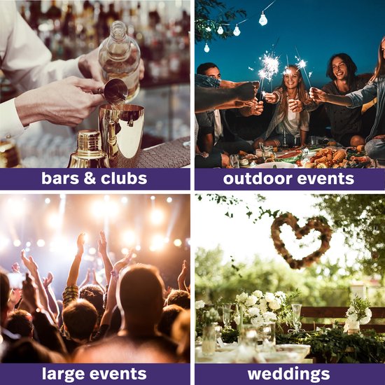 MATANA - 24 Flûtes à champagne en plastique réutilisables 150 ml - pour mariages, anniversaires, Noël et fêtes