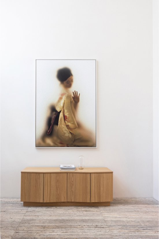 WOOOD Zuma tv-meubel - Push-To-Open - Eiken - Transparant - 52x133x45