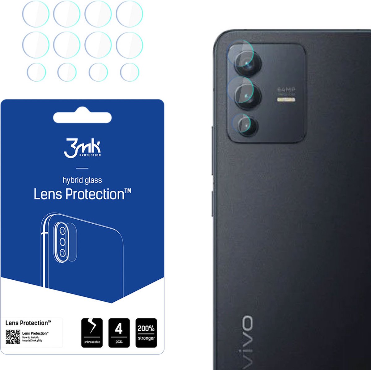 Vivo V23 5G - 3mk Lens Protection