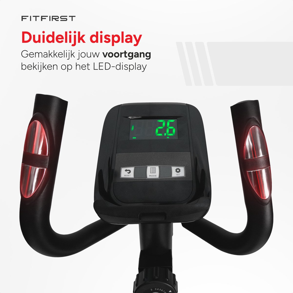 Afbeelding 3 van FitFirst Crosstrainer CR3 | Met Hartslagfunctie | Verstelbare Magnetische Weerstand | Display met trainingsinformatie | 8KG Vliegwiel | Crosstrainer Fitness | Hometrainer