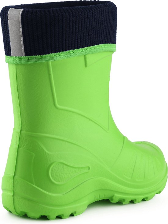 Ladeheid Kinder Regenlaarzen - Rubber - met Binnenschoen - EVA - Wasbare Binnenschoen - LA-KL-EVA-Kids - Groen - 25