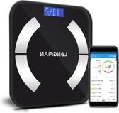 Bol.com Weegschaal Intelligente weegschaal voor lichaamsvet-weegschaal met app - digitale badkamerweegschaal - BMI bluetooth - l... aanbieding