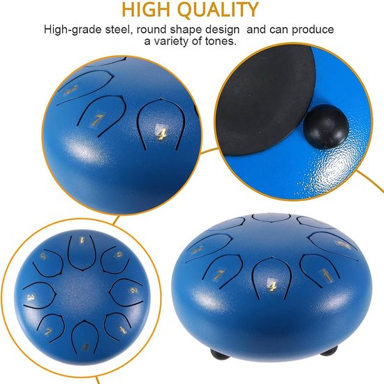 15 cm 8 Tone D Key Stalen Tongtrommel - Voor Beginners - Handpan Drum Percussie - Drumsticks Tas Vinger Cover - Muzikale Educatie Geluid Healing Meditatie kamperen voor beginners van MIFOGE — afbeelding 5