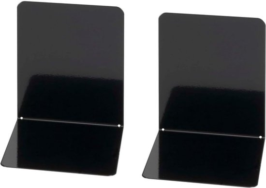 Idena Boekensteunen metaal zwart 13x10x7cm 12 stuks