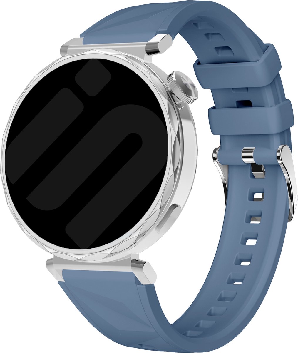 Strap-it Premium siliconen bandje 18mm - geschikt voor Huawei Watch GT 4 - 41mm / GT 5 - 41mm / GT 5 Pro - 42mm - Fossil Gen 5e - 42mm / Gen 6 - 42mm - Withings ScanWatch Light / ScanWatch 2 - 38mm / Steel HR - 36mm - blauw