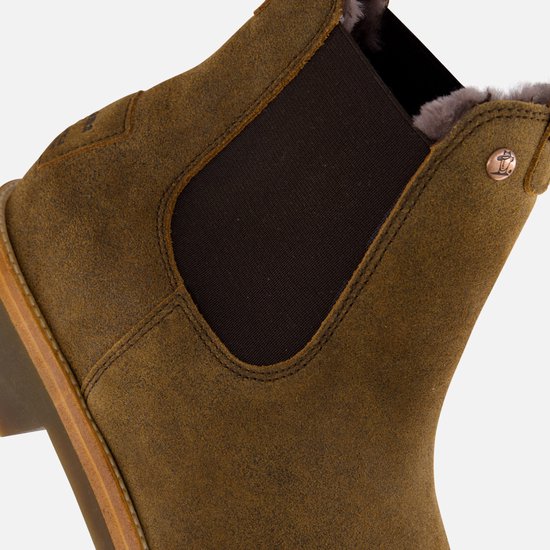 Panama Jack Martinna B3 - Stivaletti Chelsea Donna In Pelle Scamosciata Marrone, Suola EVA, Made In Spain