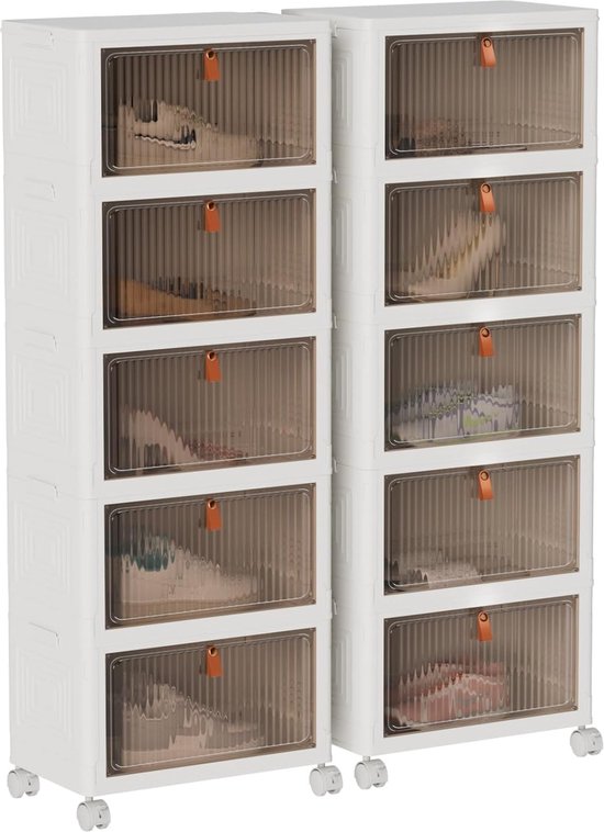 Veelzijdige Opvouwbare Transparante Opslagdoos met Deksel en Wielen ...