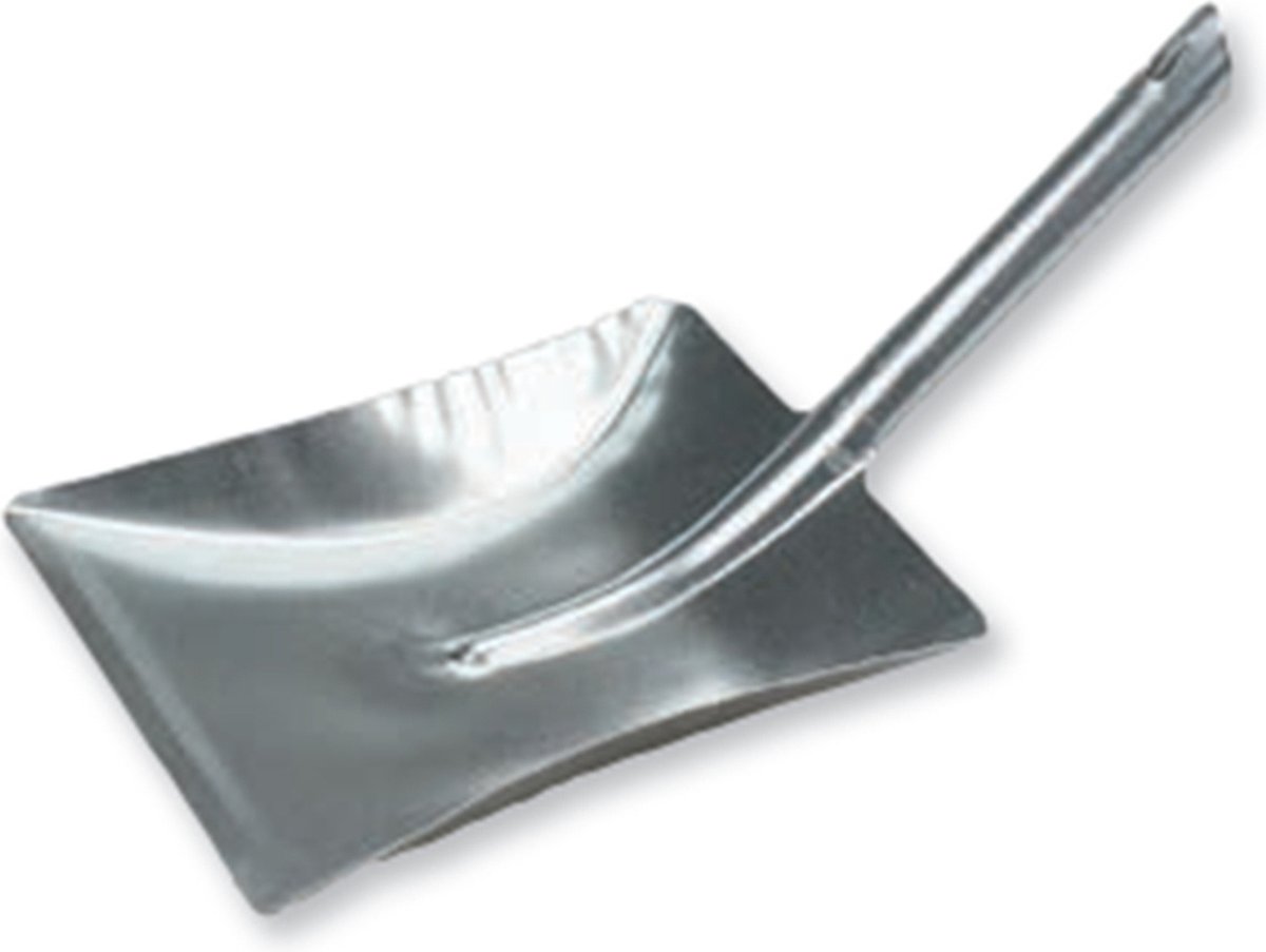 Goedkoopste Buemag Vuilblik - roestvrij metaal - 40 x 20 cm - zilver - stofblik - ophang oog - voor binnen en buiten