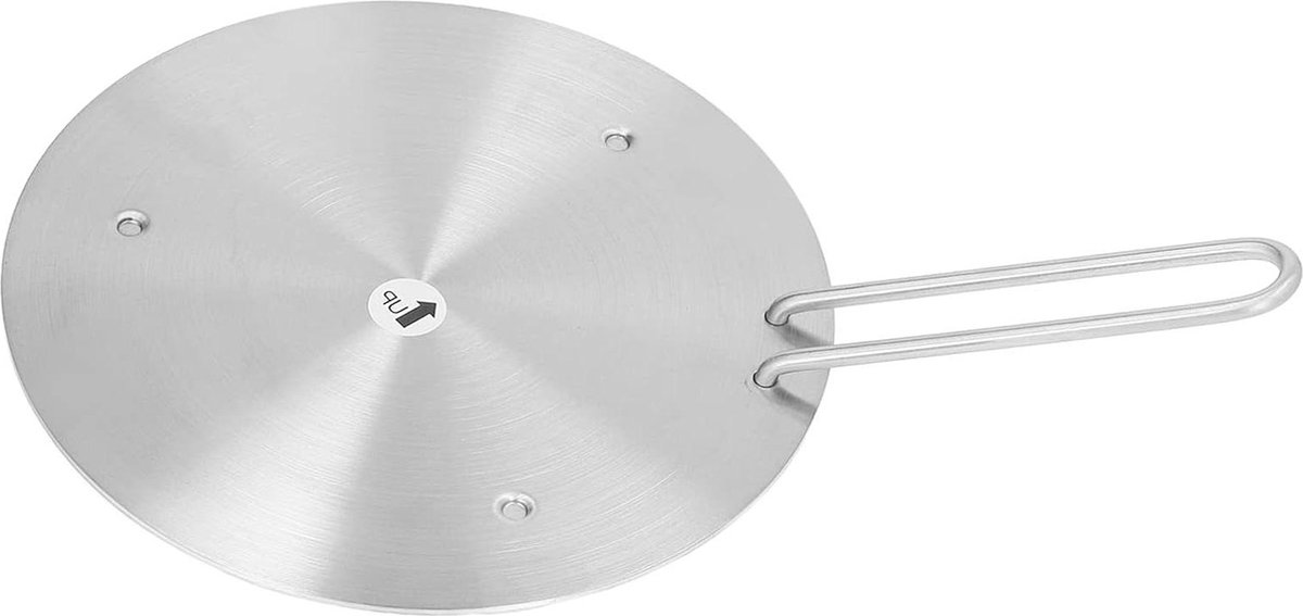 Warmte-inductieplaat met opvouwbare handgreep en roestvrijstalen inductie-adapterplaat - Koffiekookplaat voor ijzeren pot en keramische pot