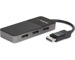 StarTech.com 3-Port DisplayPort 1.4 Splitter, DisplayPort naar 3x DP Multi-Monitor Adapter, Triple 4K Computer MST Hub, USB Bus-Powered - Enkel Windows (MST14DP123DP)