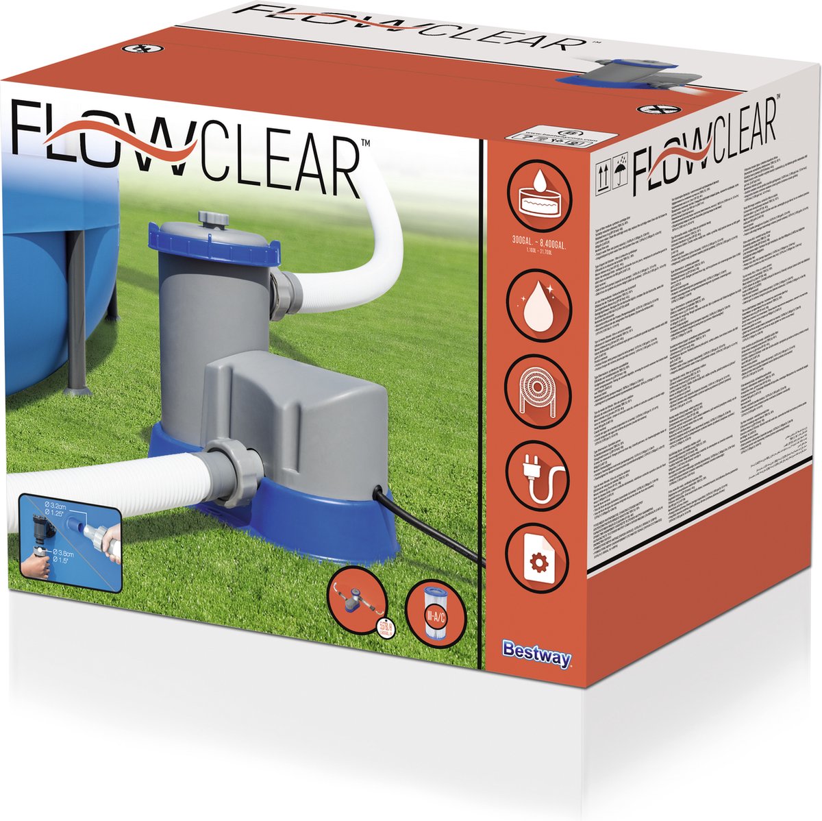 Bestway Flowclear filterpomp 5678 / 3974 l/u – foto 5