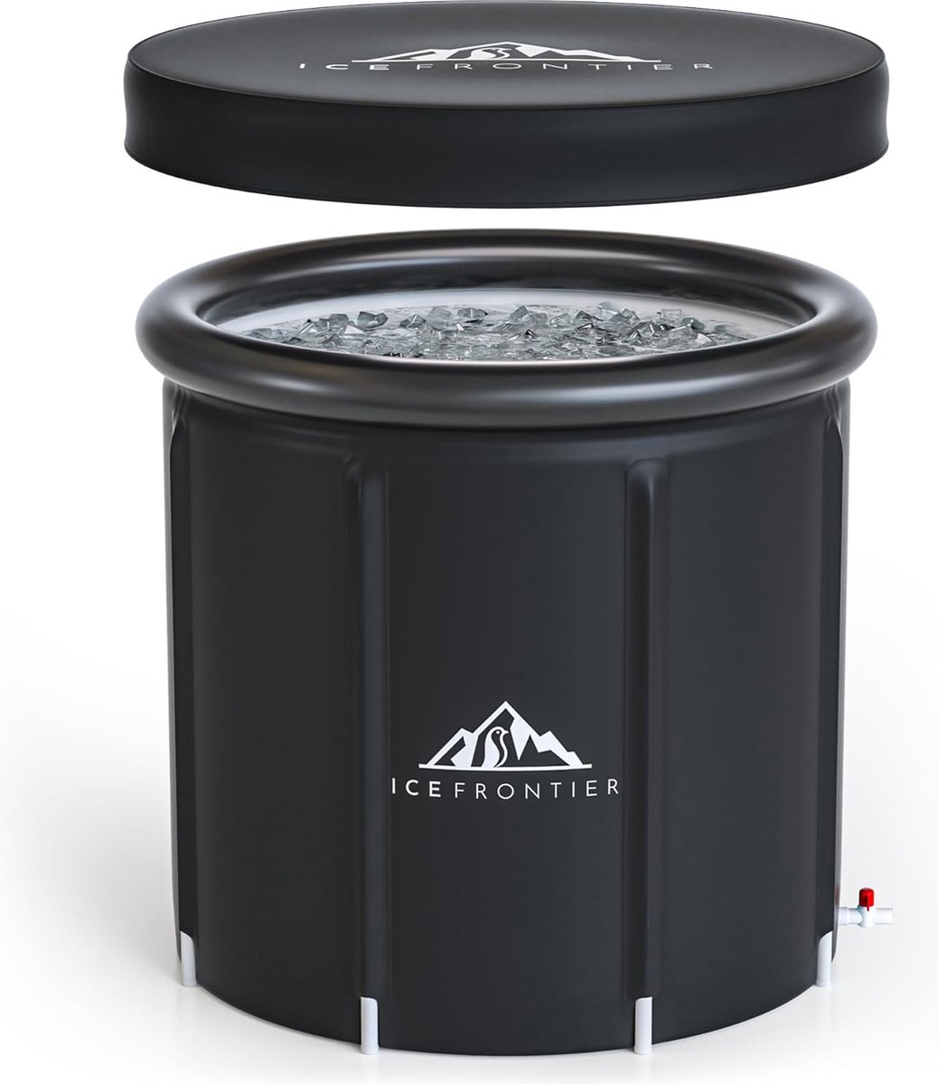 Ijsbad 360 liter - Ice Bath - Ijstherapie - Zitbad - Ijsbad Opblaasbaar - Dompelbad - Met Hoes/Deksel - Meditatie - Ademhaling - Sneller Herstel - Verbeterde Bloedcirculatie - Vermindering van Stress - Minder Spierpijn