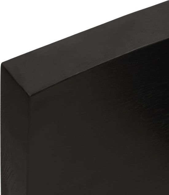 Plateau de table en chêne Massief The Living Store - 180 x 50 x 6 cm - Gris foncé