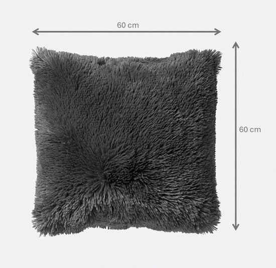 Dutch Décor FLUFFY - Housse de coussin 60x60 cm - Chocolate Martini - Marron