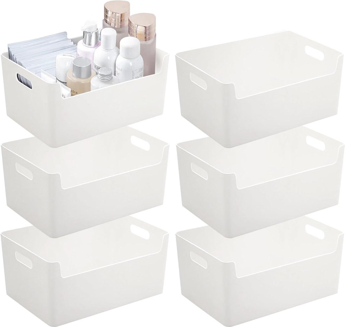 Opbergmand Grote Witte Opbergdozen Set - Badkamerorganizer Keukenkast