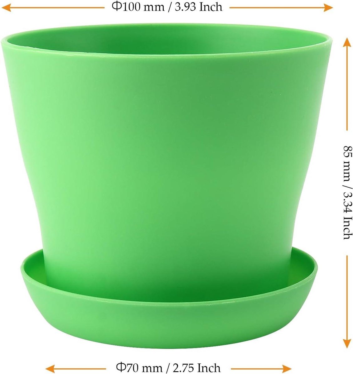 Lot De 24 Pots De Fleurs En Plastique De 10,2 Cm Avec Soucoupes – Pots De Fleurs