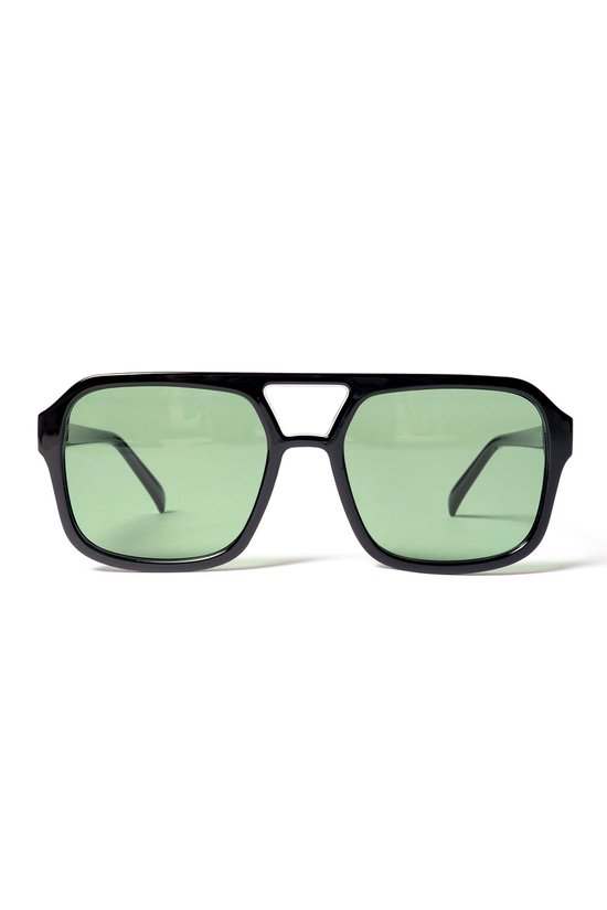 KIMU Influencer Zonnebril - Groene Glazen - Zwart Montuur - Social Media Hollywood Stoer Hip Retro Avator Trendsetter Celebrity Pilotenbril Festival van KIMU — afbeelding 4