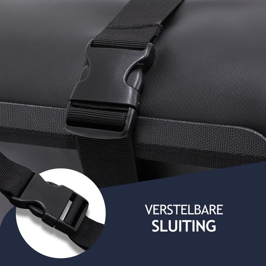 Hikemeister Milan - Sacoche de vélo simple - Matériau hydrofuge - 19L - Zwart - Polyester 600D + PVC - Sacoches de vélo pour vélos électriques
