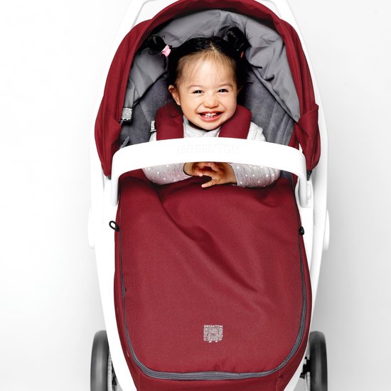 Greentom Voetenzak - Geschikt voor Carrycot & Reversible, Warm & Duurzaam (Gerecycled) - Donkerrood van Merkloos — afbeelding 4