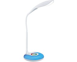 LED Bureaulamp - Brinton - 5W 400lm - Helder/Koud Wit 5000K + RGB - Dimbaar - Wit