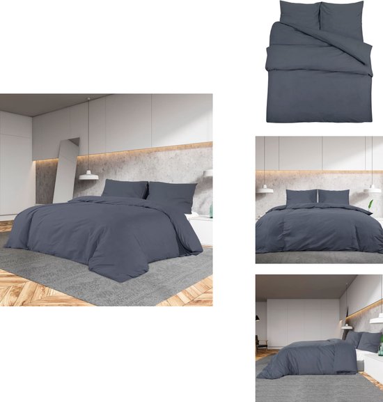 Winter Dekbed Antraciet en Taupe 135 x 200 cm Microfiber