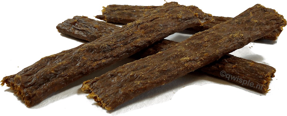 Qwisple Vleesstrips Lam - Hondensnacks - 100% Vlees Strips - Training Reepjes - Verwensnacks Hond - 1000 gr